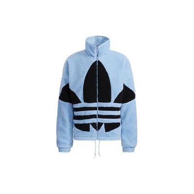 Originals Sherpa Jacket With Stand Collar And Loose Logo Sport Unisex Jackets Sky-Blue HC0327