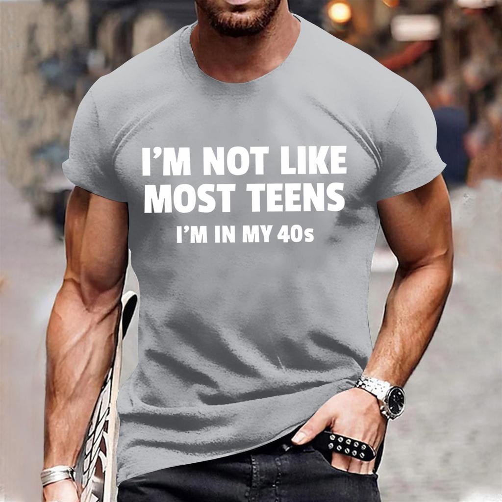 Men'S Fashionable T-Shirt Street Casual Short Sleeved Clothing