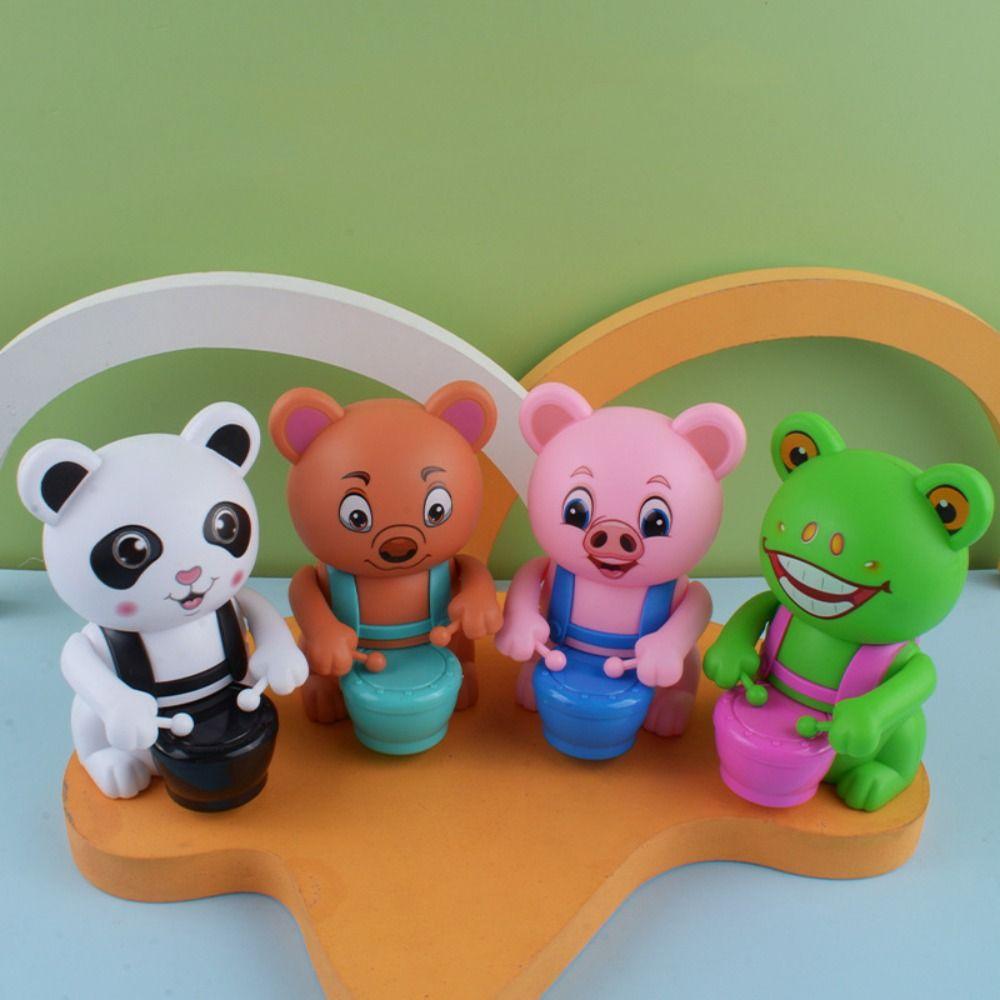 

Puzzle Toys Drumming Bear Wind-up Toy Plastics Drumming Musical Toys Boy And Girl Style B