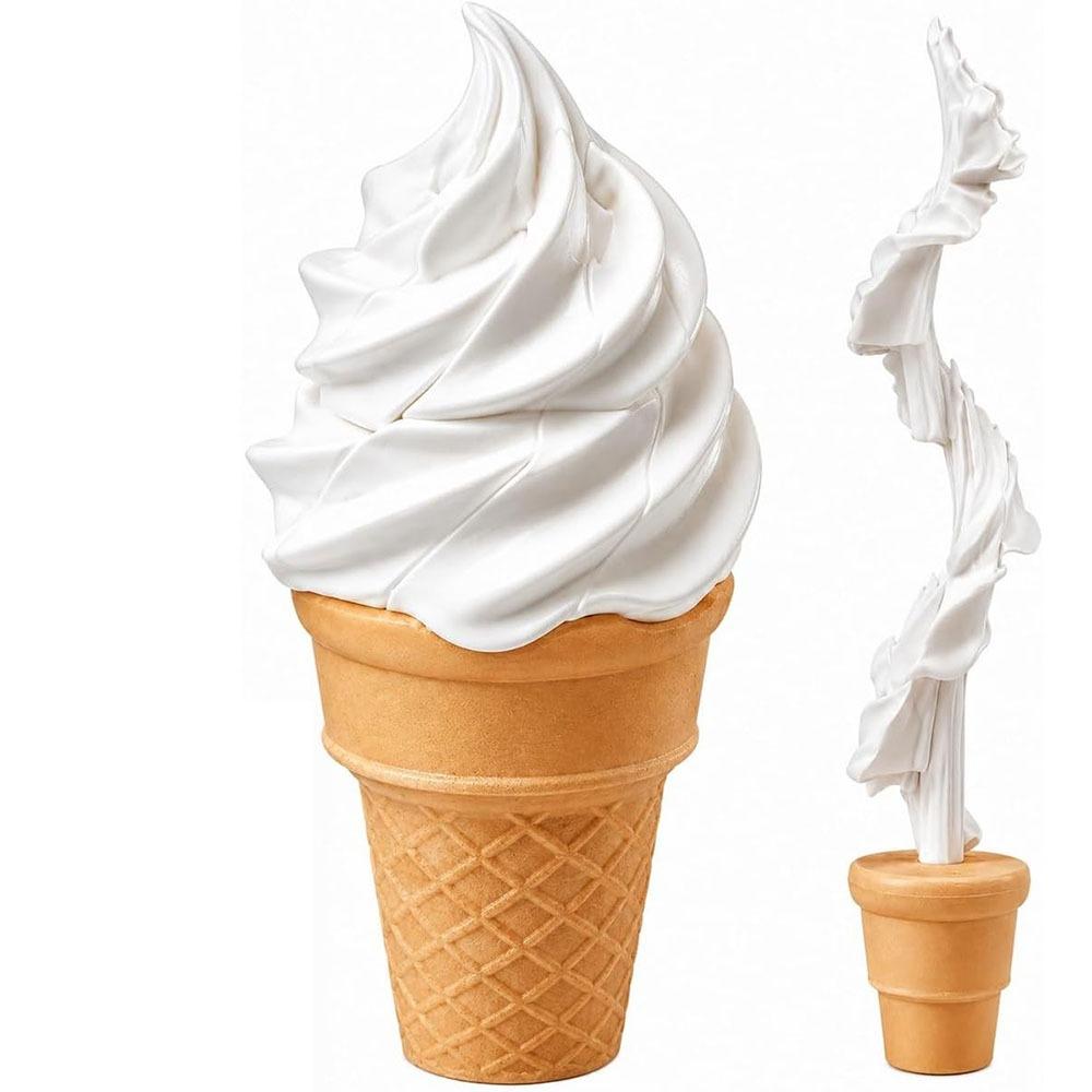 Spiral Style Telescopic Ice Cream Toy Funny Extendable Prank Toy Retractable Toy  Cosplay