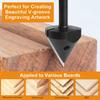 Interchangeable Insert Milling Cutter V Shaped Milling Tool 60/90°Angle Carbon Cutter For Wood Furniture Making