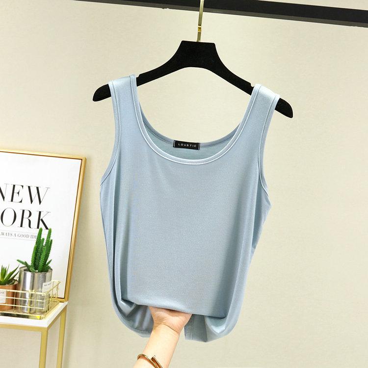 Plus Size Modal Cotton Double U-Neck Camisole for Women - Spring/Summer 2021