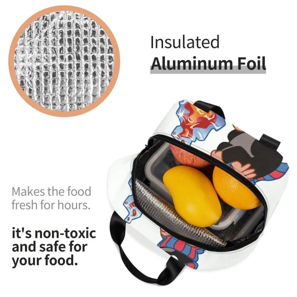 Borsa Pranzo Termica Carina e Felice della Talpa Krtek per Donne Ufficio Borsa Frigo Contenitore Termico per Cibo Borsa Tote Contenitori Portatili per Pranzo