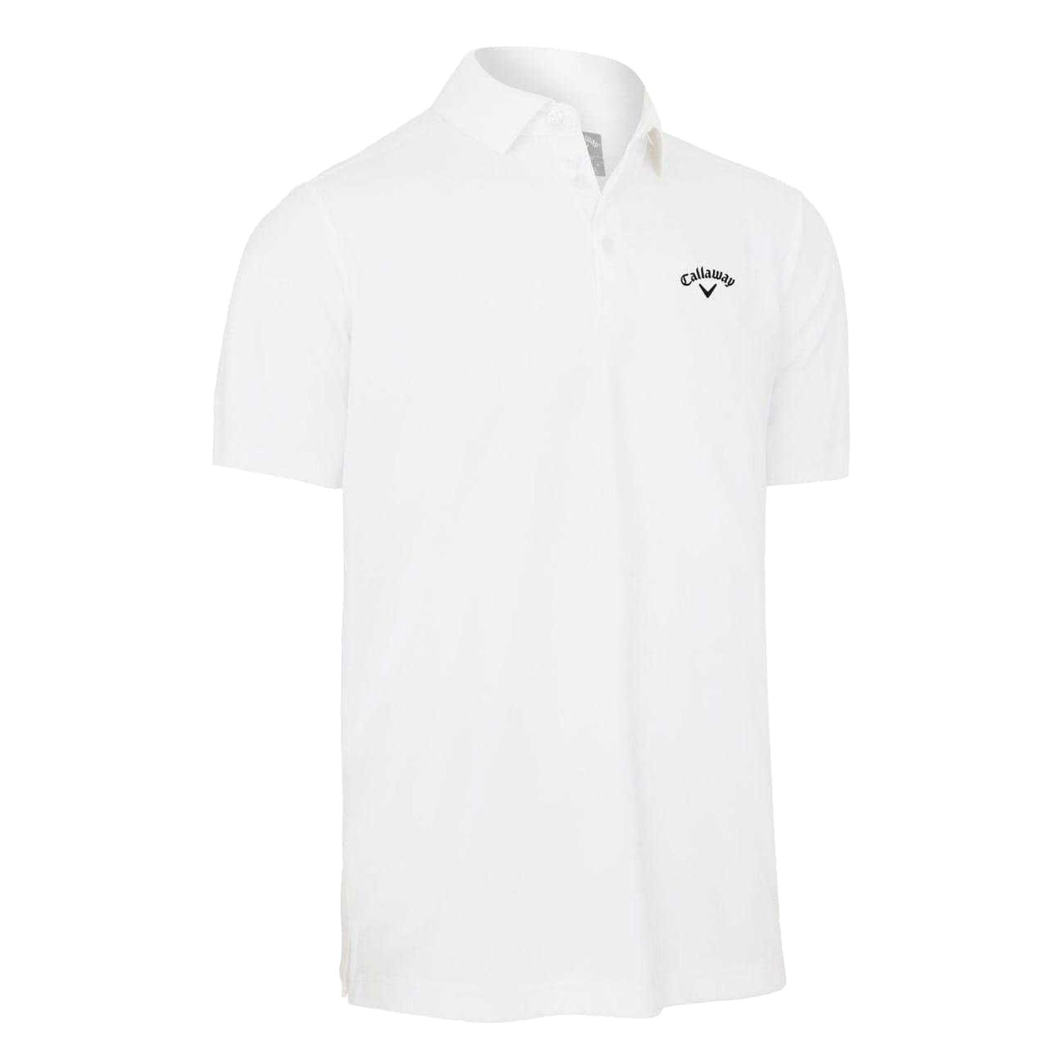 Callaway Heren Normaal Golf Poloshirt met Korte Mouwen L wit