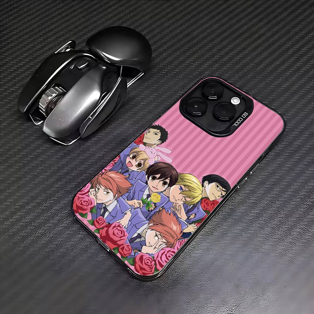 O-Ouran High School  Anime Host C-Club  Phone Case For iPhone17,16,15,14,13,12,11 Plus,Pro Max Colored Silver Plate Inside Cover