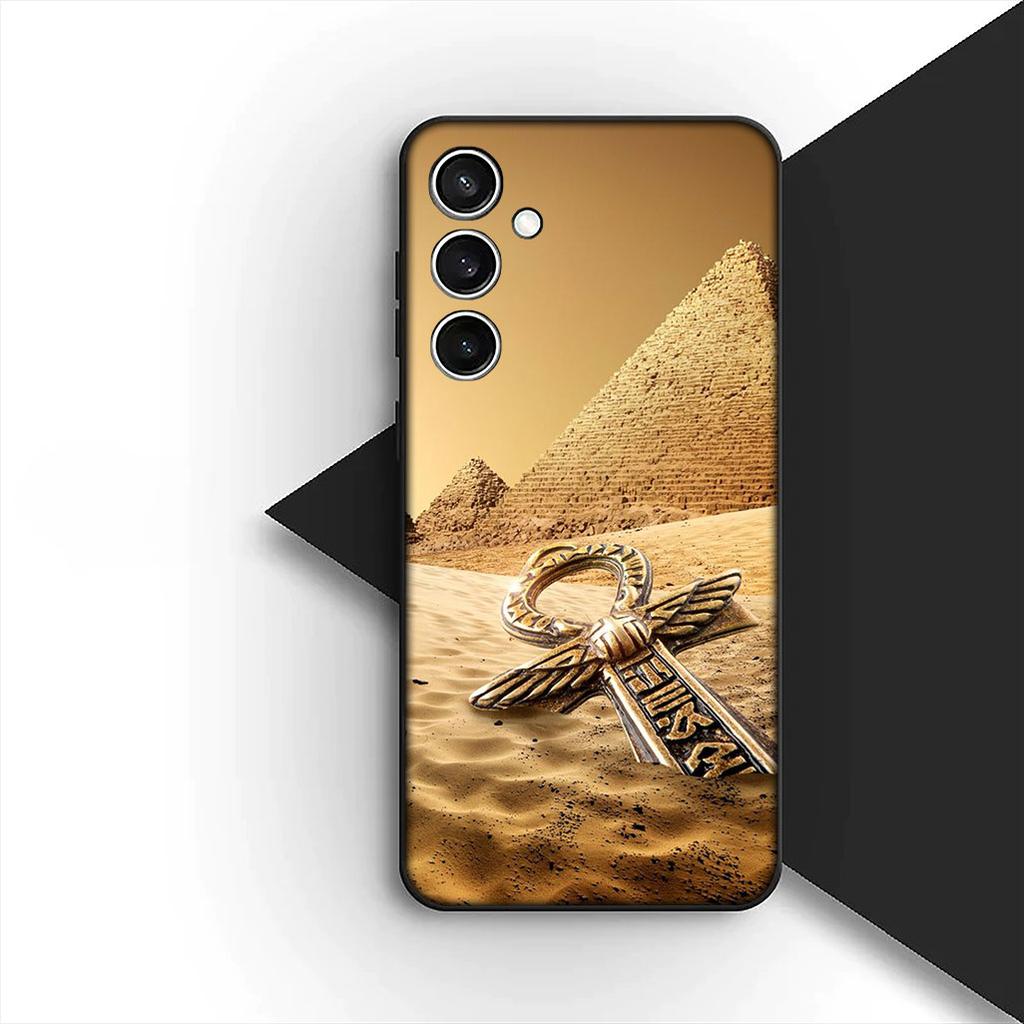 Egypt Nefertiti Anubis Ankh Kemet Pharaoh Flag Cover for Motorola Moto G06 G86 G57 G14 G34 G24 A54 G15 G17 Power G77 G87 Case