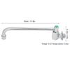 Copper Alloy Silver Wall‑Mounted 360 Degree Rotating Faucet Semi‑Automatic Kitchen Water Tap(25cm )