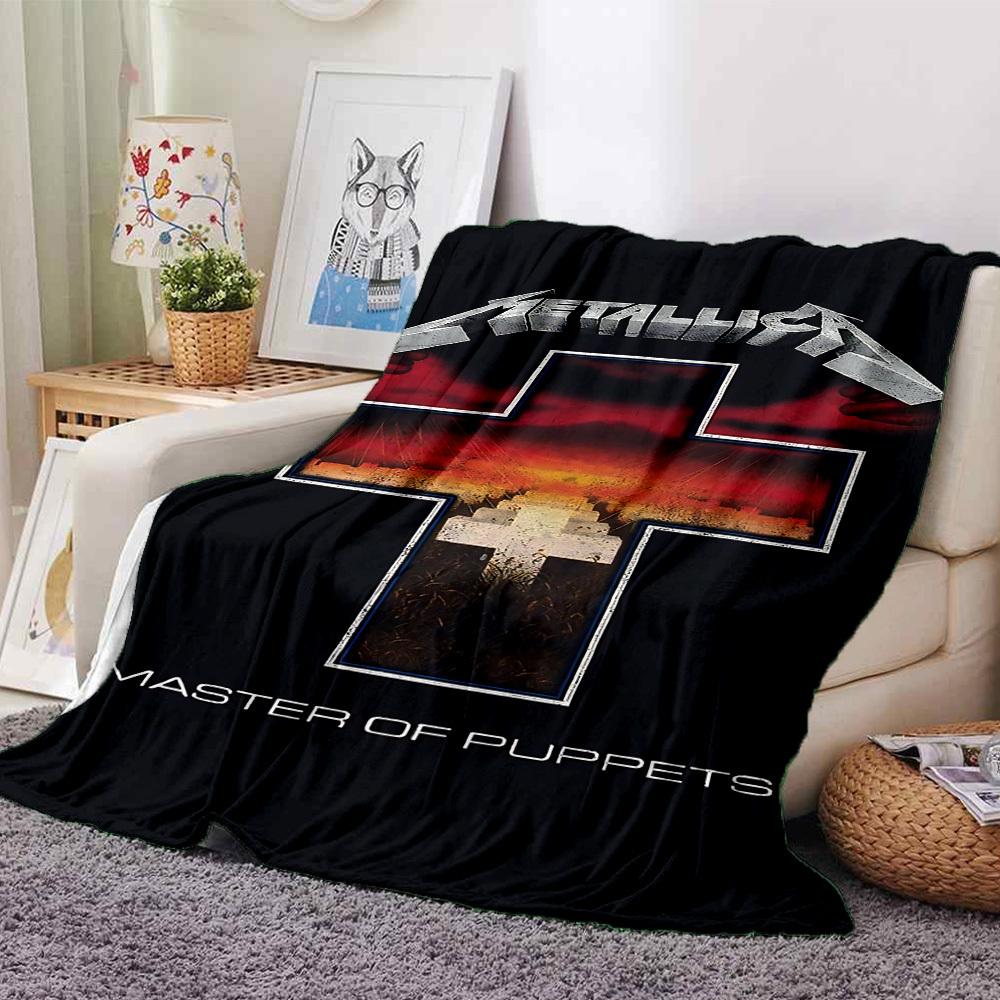 1pc Metallica Master of Puppets Soft Flannel All Season Throw for Home, Office, Outdoor UseDurable Comfort Soft Warm Throw for Home