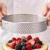 4/1PCS Round Stainless Steel Tart Ring Heat-Resistant Perforated Molds DIY Mousse Fruit Pie Tartlet Molds Kitchen Baking Tools