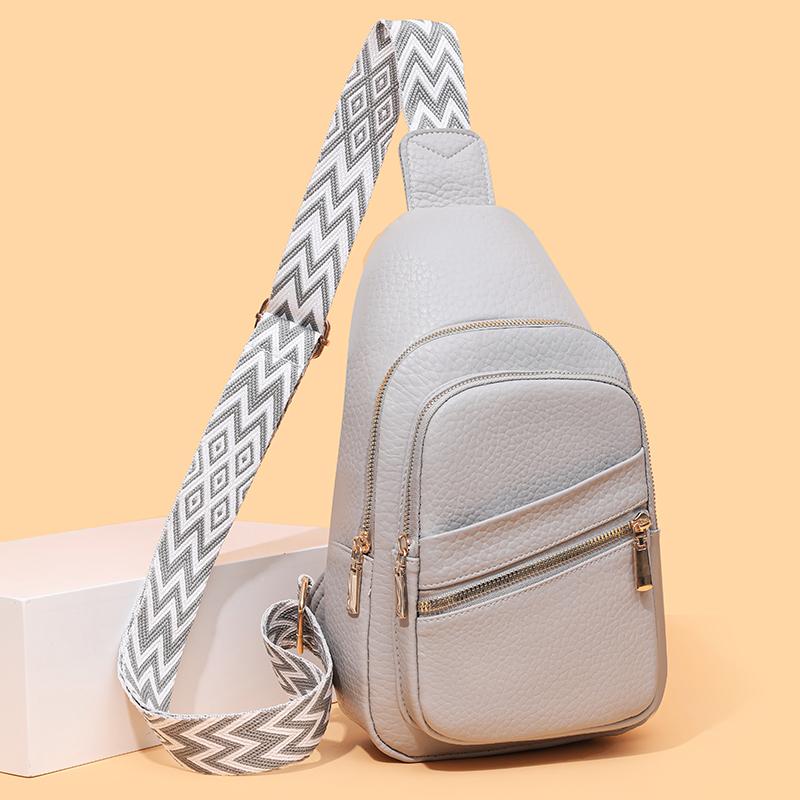 PU Chest Bag Large Capacity Retro Women's Shoulder Bag