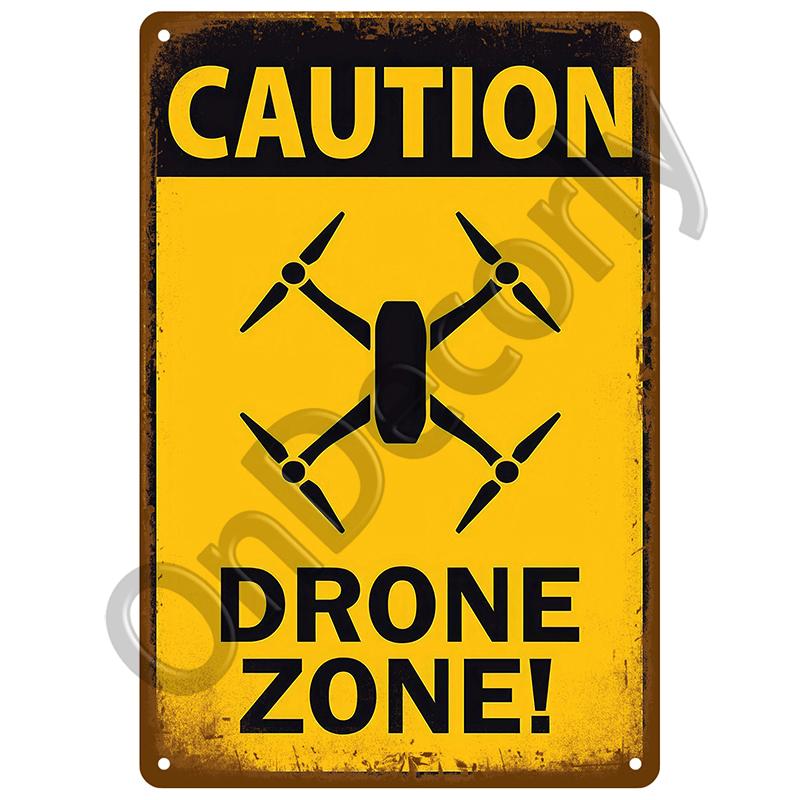 Bar Warning CCTV Tin Signs Vintage Metal Sign Poster Plate Wall Decor Art For Garage Cafe Plaque Notice 24 Hour Security Camera