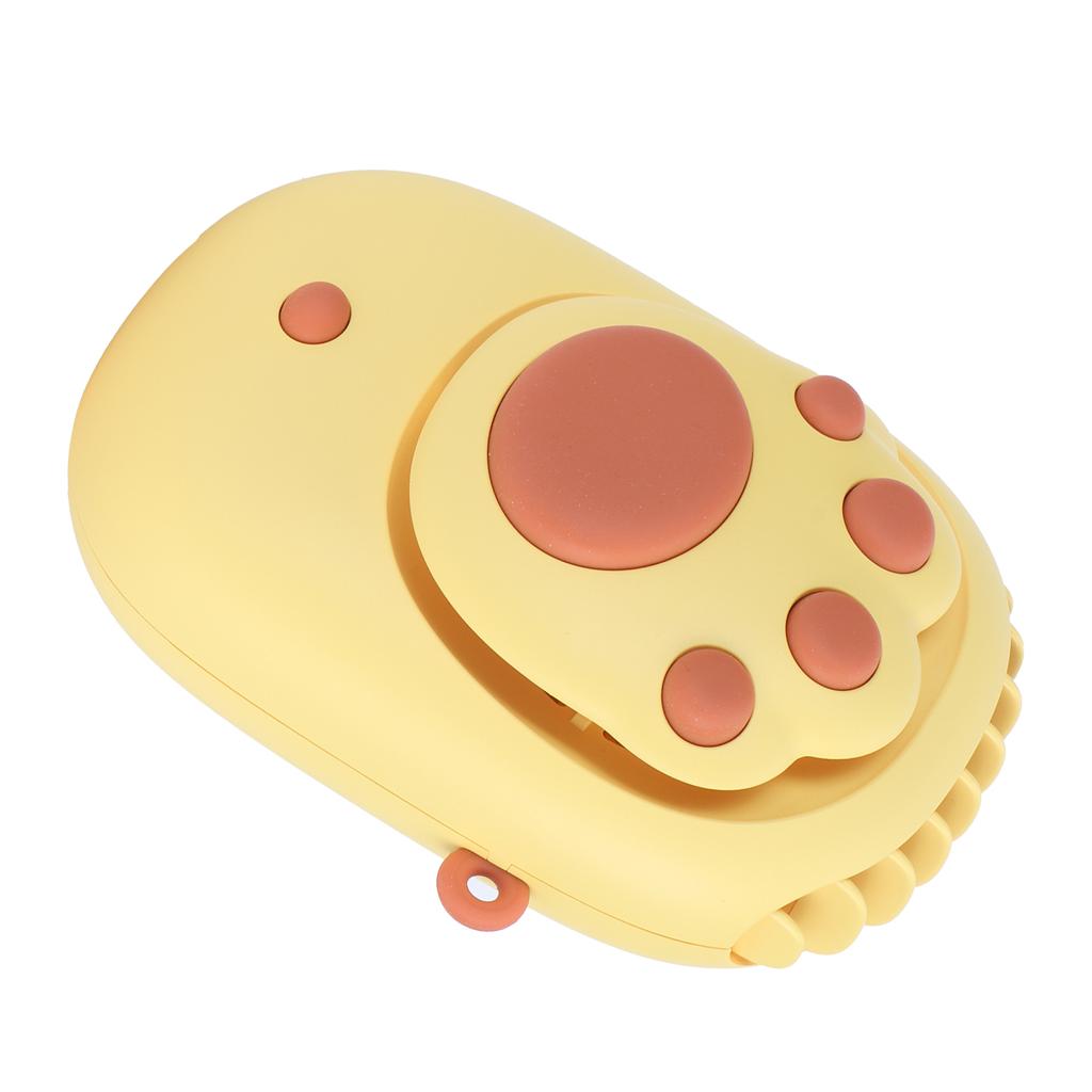 Yellow 3‑Gears Speed Wind Adjustable Electric Fan Cute USB Charging Fan for Bedroom