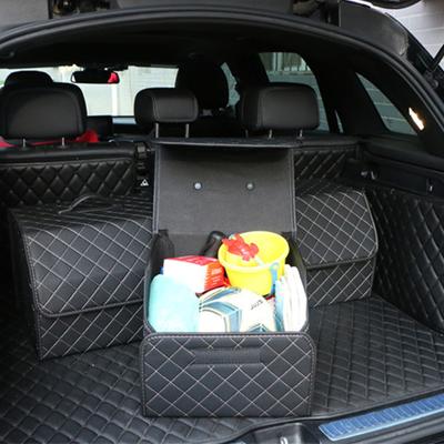 Skládací organizér do kufru auta Přenosný úložný box z PU kůže Víceúčelová taška organizér pro autodoplňky V