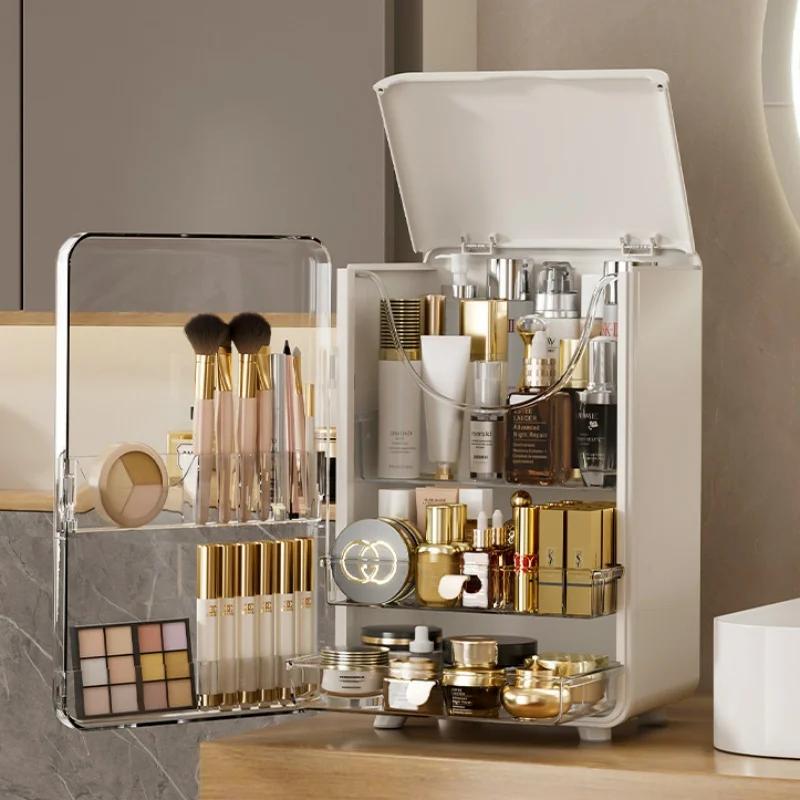 Cosmetics Storage Box Dust-proof Dressing Table Skin Care Products Storage Box Desktop Shelf Large Capacity Cosmetic Box