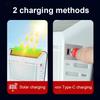 LED Solar Warm Light USB Rechargeable Floodlight Body Sensor Light Outdoor Wall Lamp House Garage Waterproof