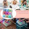 1-20Pcs Creative Transparent Stress Relief Mechanical Keyboard Tester Gift Led Fidget Keychain With 9 Buttons Keyring For Kids