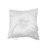 Wedding Rings Holder Pillow With Beadwork and Lace Accent Fabric Bridals Decoration for Ceremonial Use
