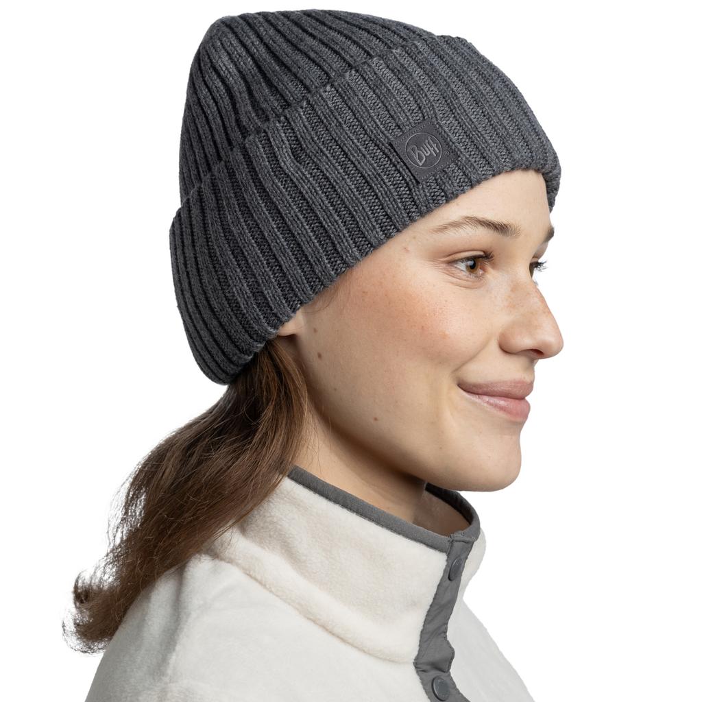 BUFF Knitted Erviny Beanie, Unisex Grey Cap
