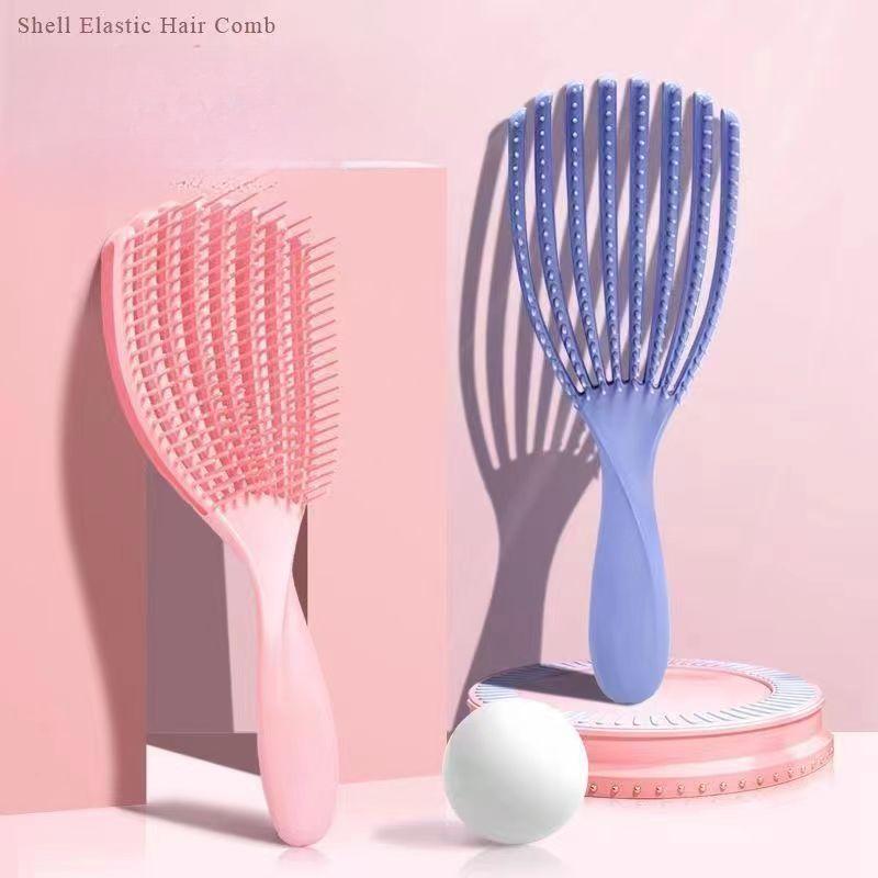 1Pc Hair Brushes Octopus Hairbrush Pink Massage Detangler Brush for Curly Hair Thick Hairs Care Hairbrush Styling Tool