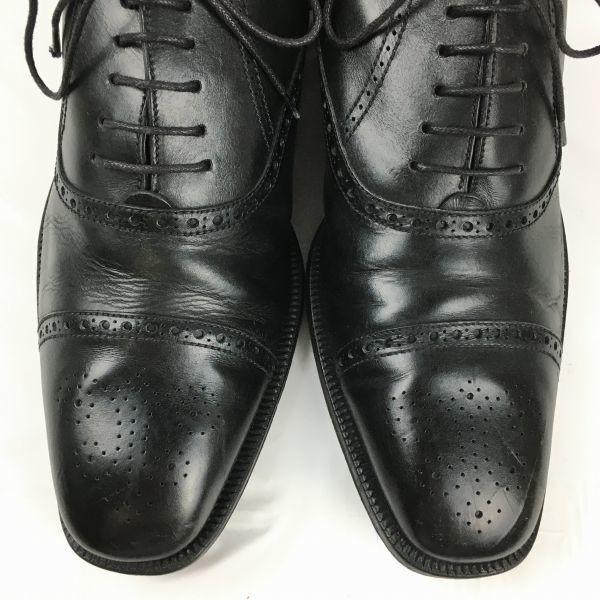 TOD'S Size 9 (27.028.0cm) Semi-Brogue Cap Toe Business Shoes Black Men's(USED)