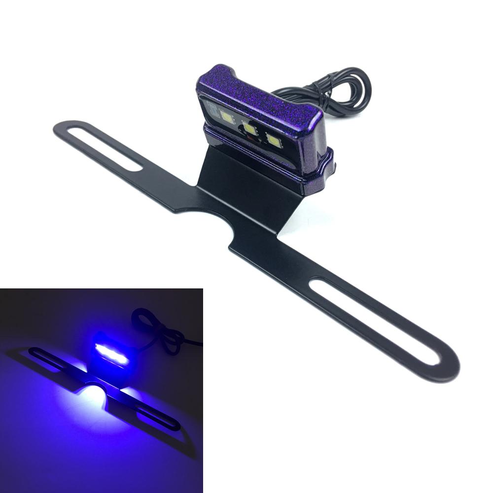 Evrensel Plaka LED Işık Motosiklet Aksesuarları HONDA SUZUKI KAWASAKI DUCATI BMW CNC Lamba Braketi