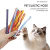 5pcs Random Elastic Spring Cat Toy Stretchy Colorful Tube for Scratching and Biting 13cm 0.8cm PET Material Kitten Play Toy