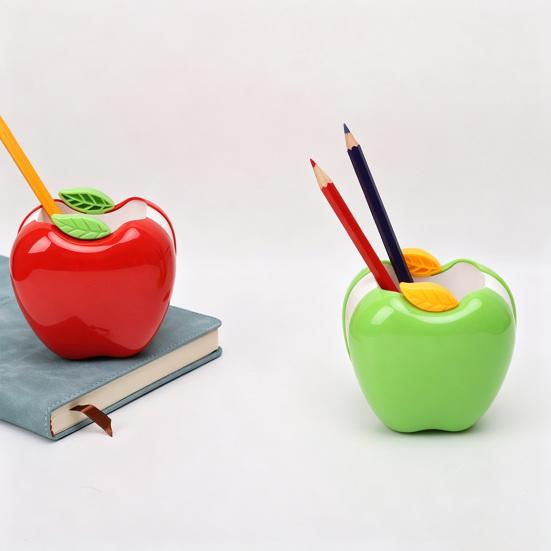 xiaobudian Fruit Shape Pen Holder, Large Capacity Desktop Pencil Organizer, Decorative Stationery Container Box for Home, Office, Classroom