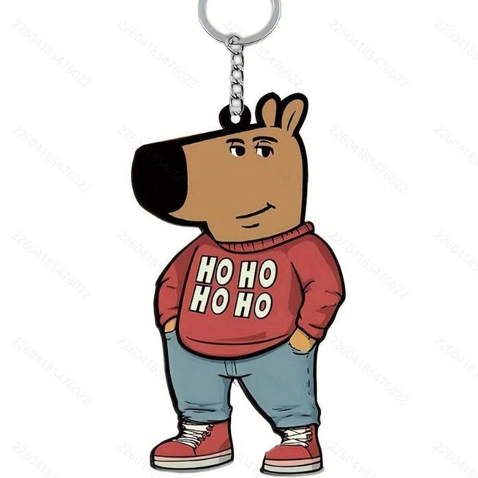 Just a Chill Guy Meme Acrylic Keychain - Cool Guy Design