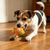 Squeaky Dog Chew Toy Latex Cute Devil Dog Teeth Cleaning Toy Safe Puppy Teething Toy for Biting Catching Intercative Fetch Game
