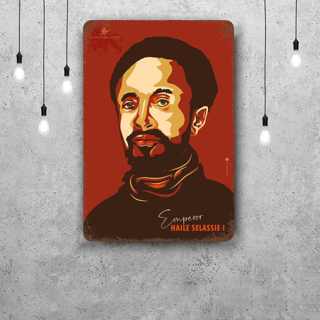 Haile Selassie Classic Poster Rusty Metal Plaque Retro Decorative Plate Bar Man Cave Garage Club Metal Sign Wall Decoration