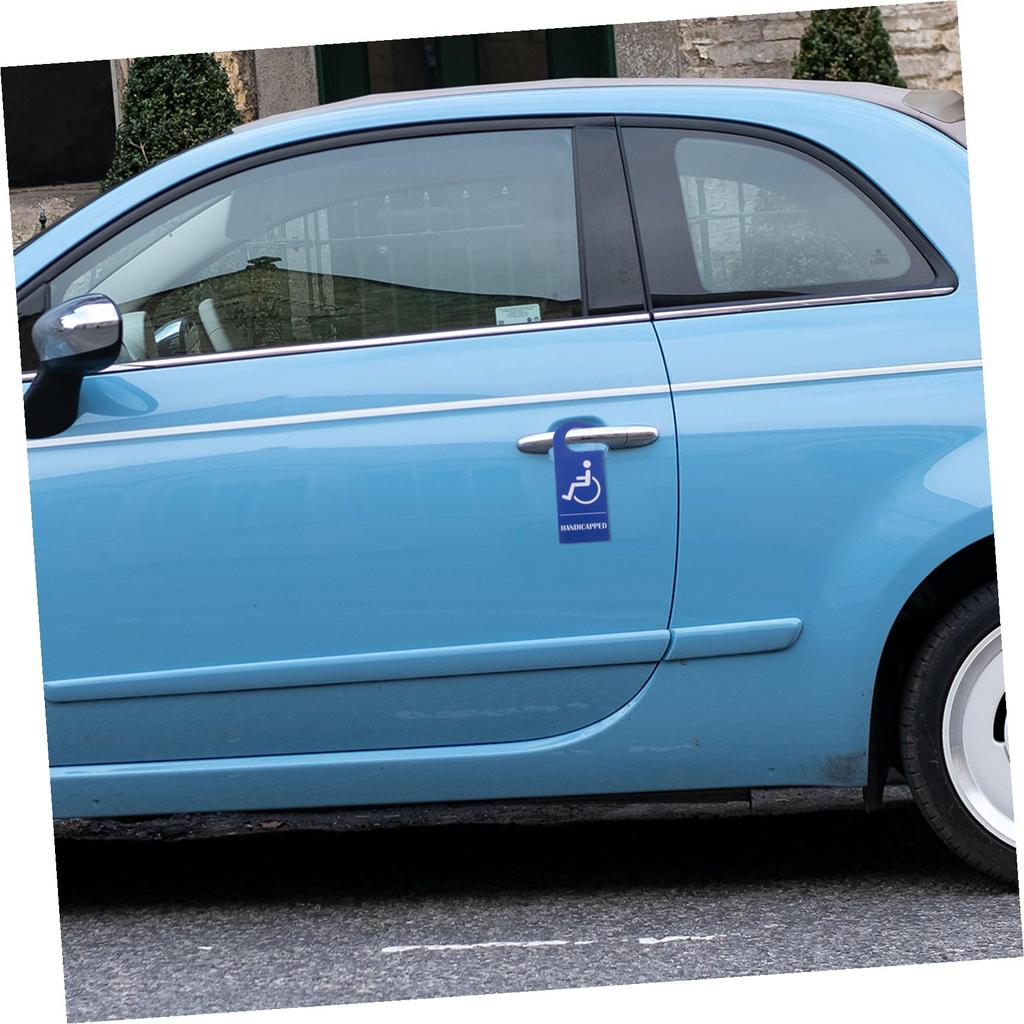 Artibetter 3pcs Blue Disabled Parking Signs Waterproof Weather Resistant Reinforced Material Vehicle Disabled Parking