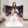 Anime Puella Magi Madoka Magica Flannel Blanket Comic Novelty Throw Blanket for Home 150*125cm Bedspread