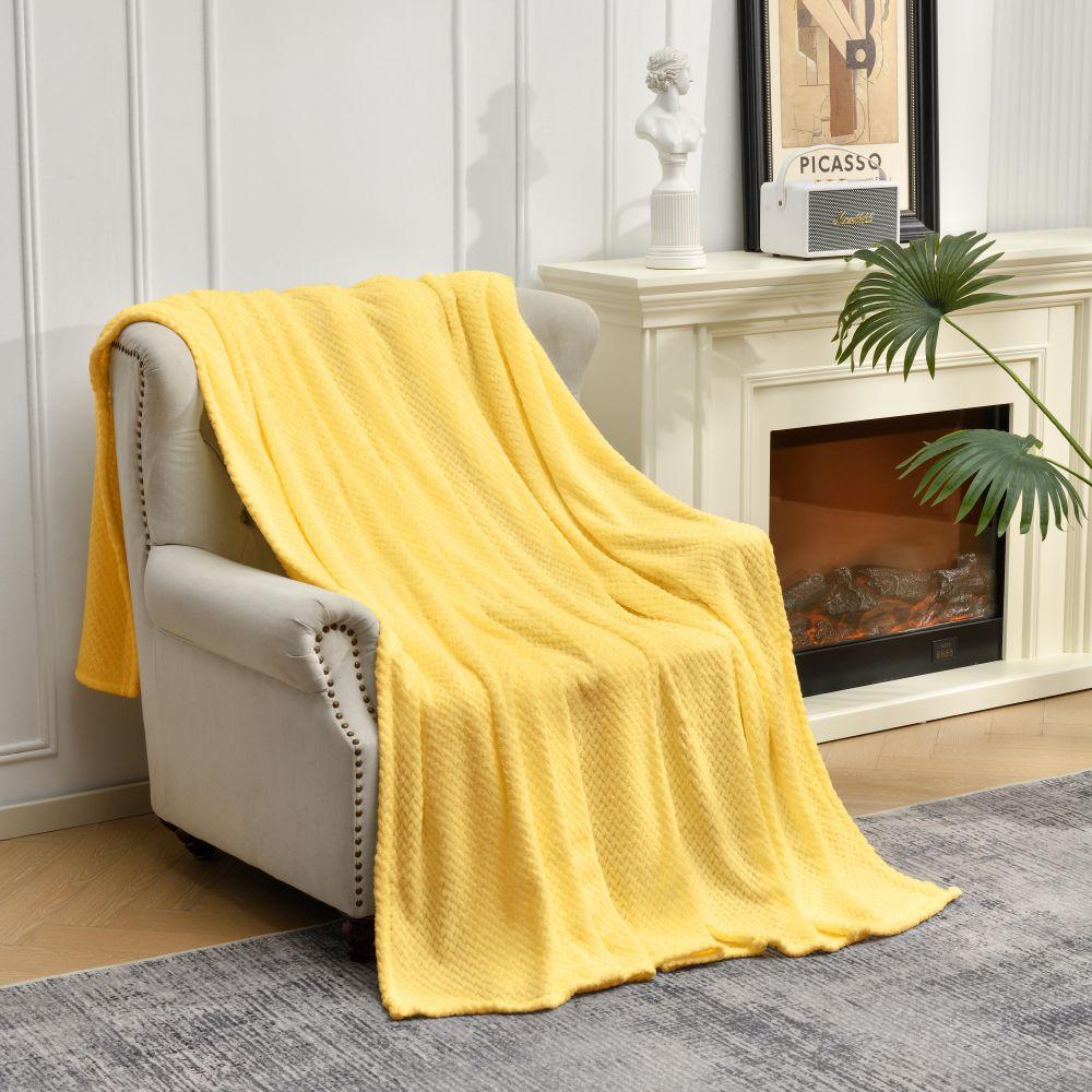 Soft Fleece Throw Blanket for Couch, Lightweight Plush Warm Blankets for Bed, Fuzzy Cozy Flannel Blanket Throw for Sofa, Travel