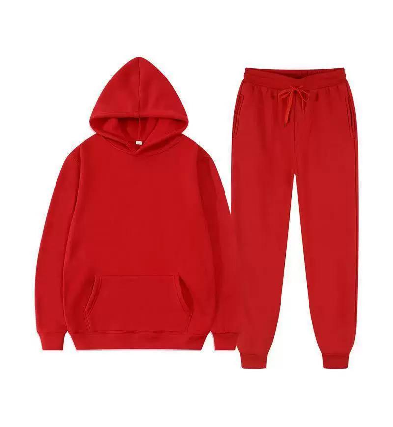 Unisex Lightweight Hoodie and Jogger Set with Ribbed Cuffs