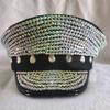 Bridal Hat Captain Hat with Crystals Sailor Hat for Wedding Girl Officer Hat for Wedding Bachelorette Party