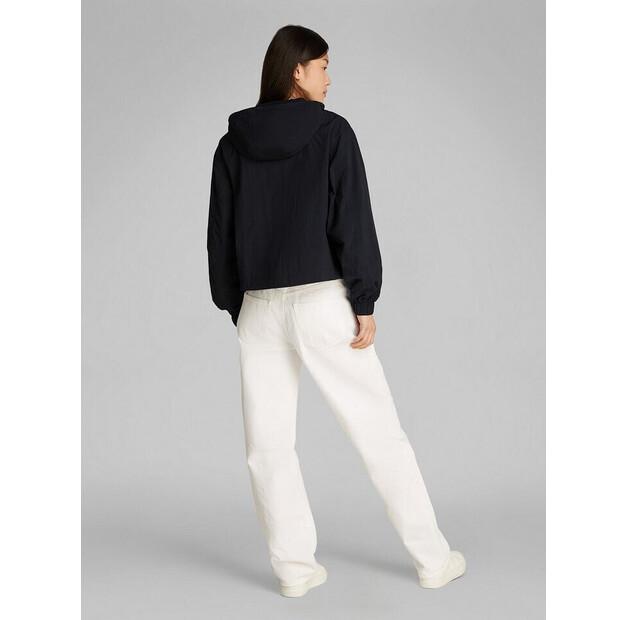 Куртка женская Calvin Klein ветровка из хлопка и нейлона черный/белый