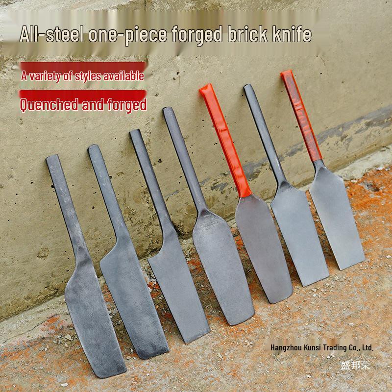 Double-Sided Brick Knife - Manganese Steel Trowel for Plastering, Cutting Bricks, and Wall Laying