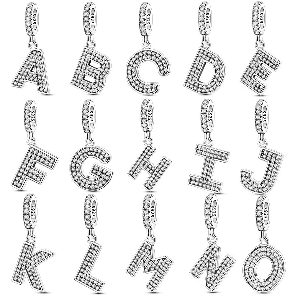 Sparkling Full Monogram Pendant Copper Colors For Charms Copper Colors Original Bracelet For Jewelry Making