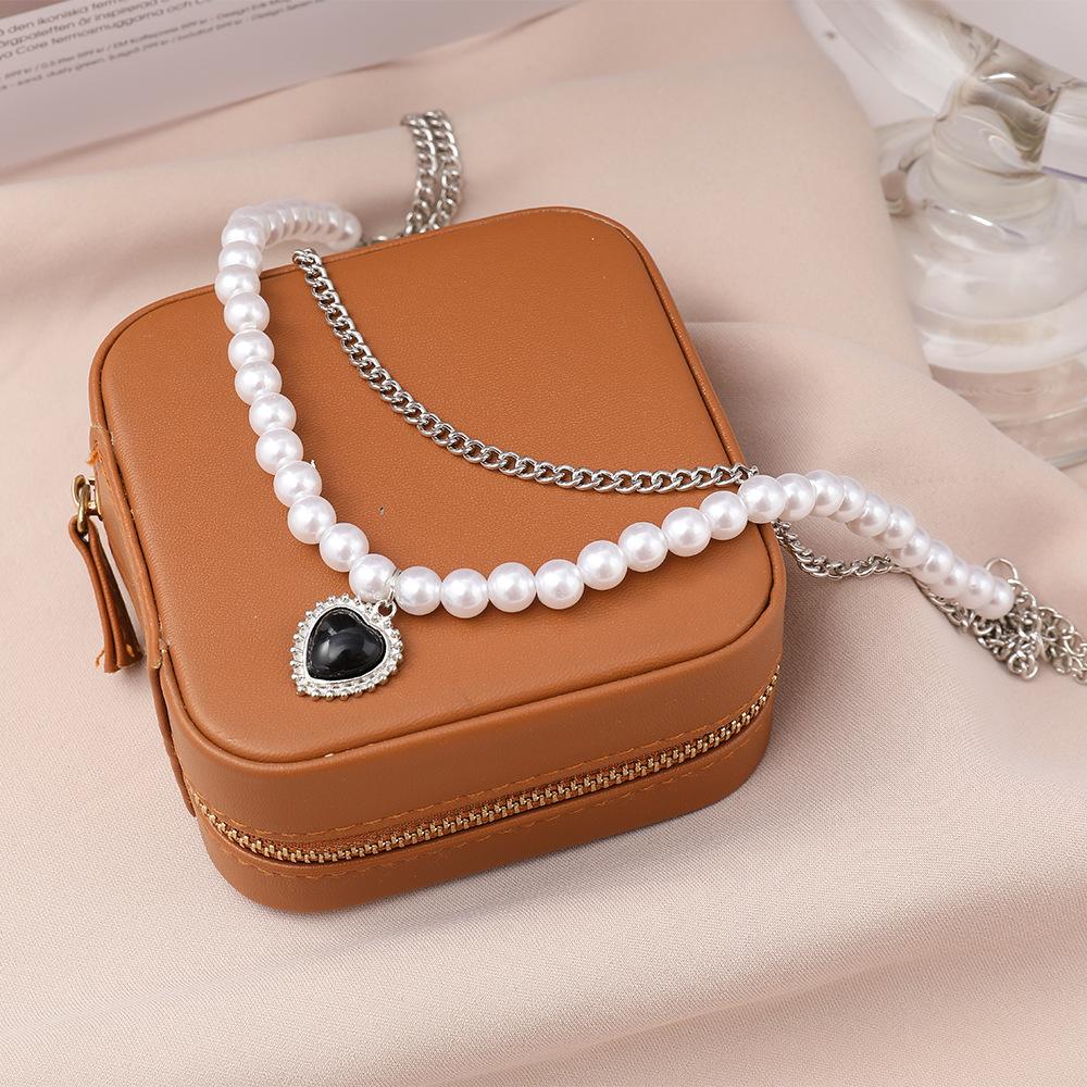 17KM Collana Trendy a Forma di Cuore Stratificabile Unisex Design Personalizzato Catena Clavicolare Hip Hop Stile Minimalista Gioielli Collana