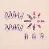 Halloween Fake Nails Wear Nail Comics Fake Nails Removable Nail Pads Nail Patches 24 Pieces