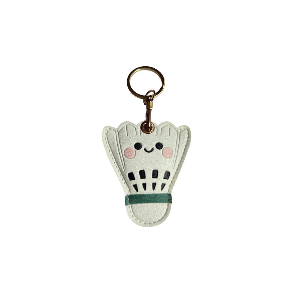 Football Pendant Leather Access Card Holder Keychain - Creative Small Gift and Backpack Accessory
