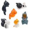 NUOBESTY 6 Piece Cat Mini Figure Set, Car Center Console