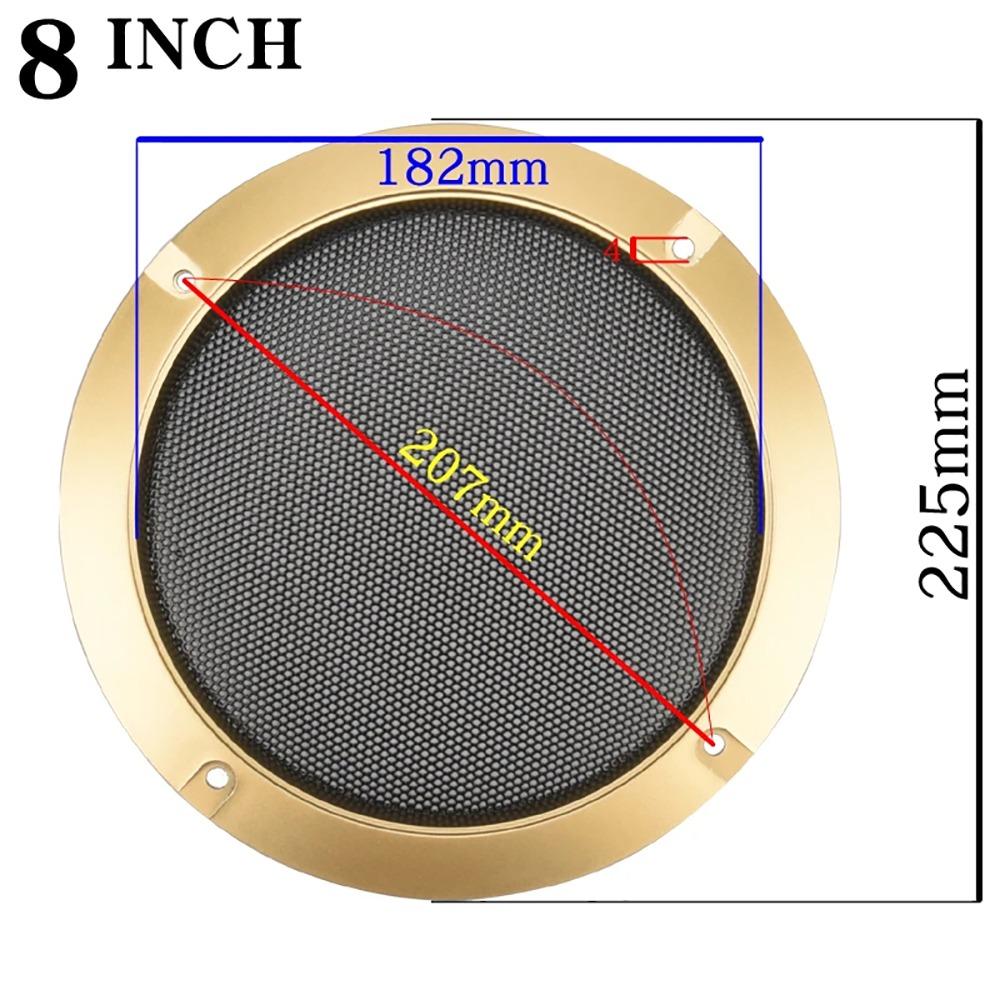 1Pcs 2/3/4/5/6.5/8/10 inch Speaker Net Cover High-grade Metal Iron Wire Grilles Speakers Plastic Frame Enclosure Decorative Mesh