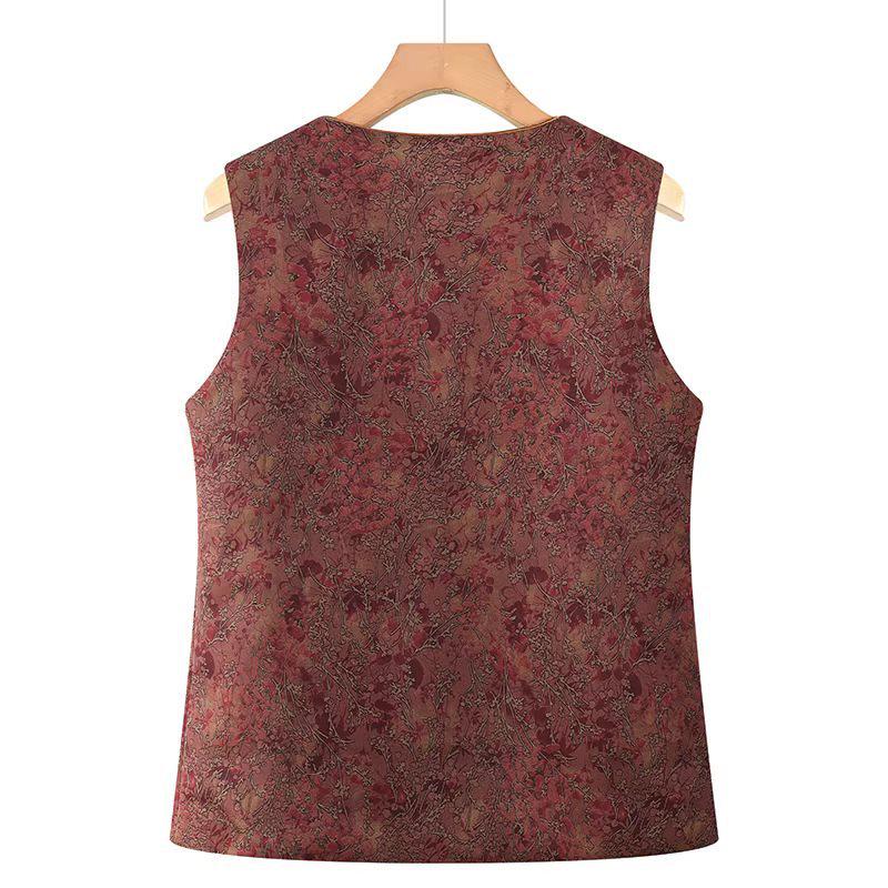 Grandma's Spring Fashion Vest: Stylish Chinese Waistcoat for Middle-Aged & Elderly Women, Perfect Autumn Wear for 60+