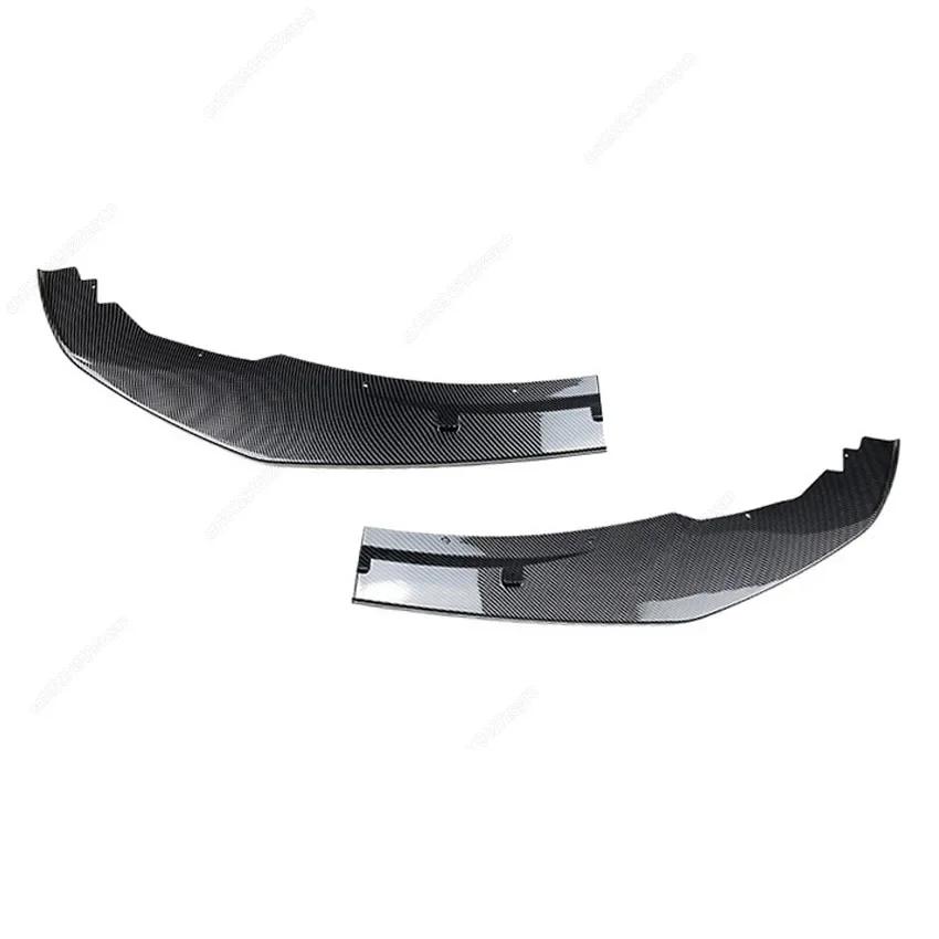 Car Front Bumper Lip Spoiler Splitter Diffuser For BMW F20 F21 M-Sport 120d 120i M135i 2012-2015 Pre-LCI Black Body Kits Tuning