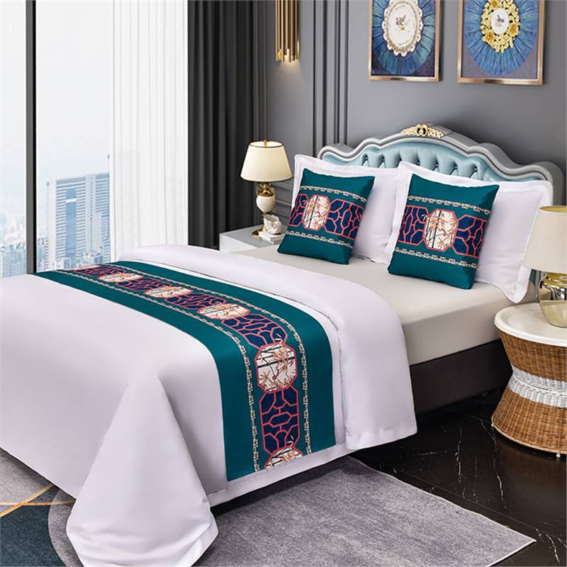 Landscape Painting Bed Flags Bedroom Decoration Bed End Scarf Hotel Household Dustproof Decorative Cloth Home Textiles Household Goods Pillow Cover