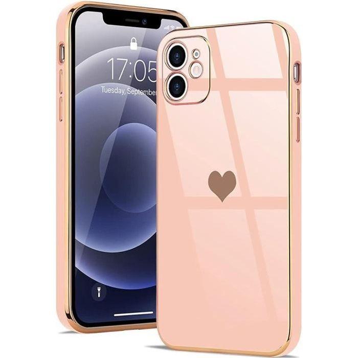 Coque de Protection - PROSHOP - pour iPhone 12 - Souple - Anti-Rayure - Rose Galvanisé Or