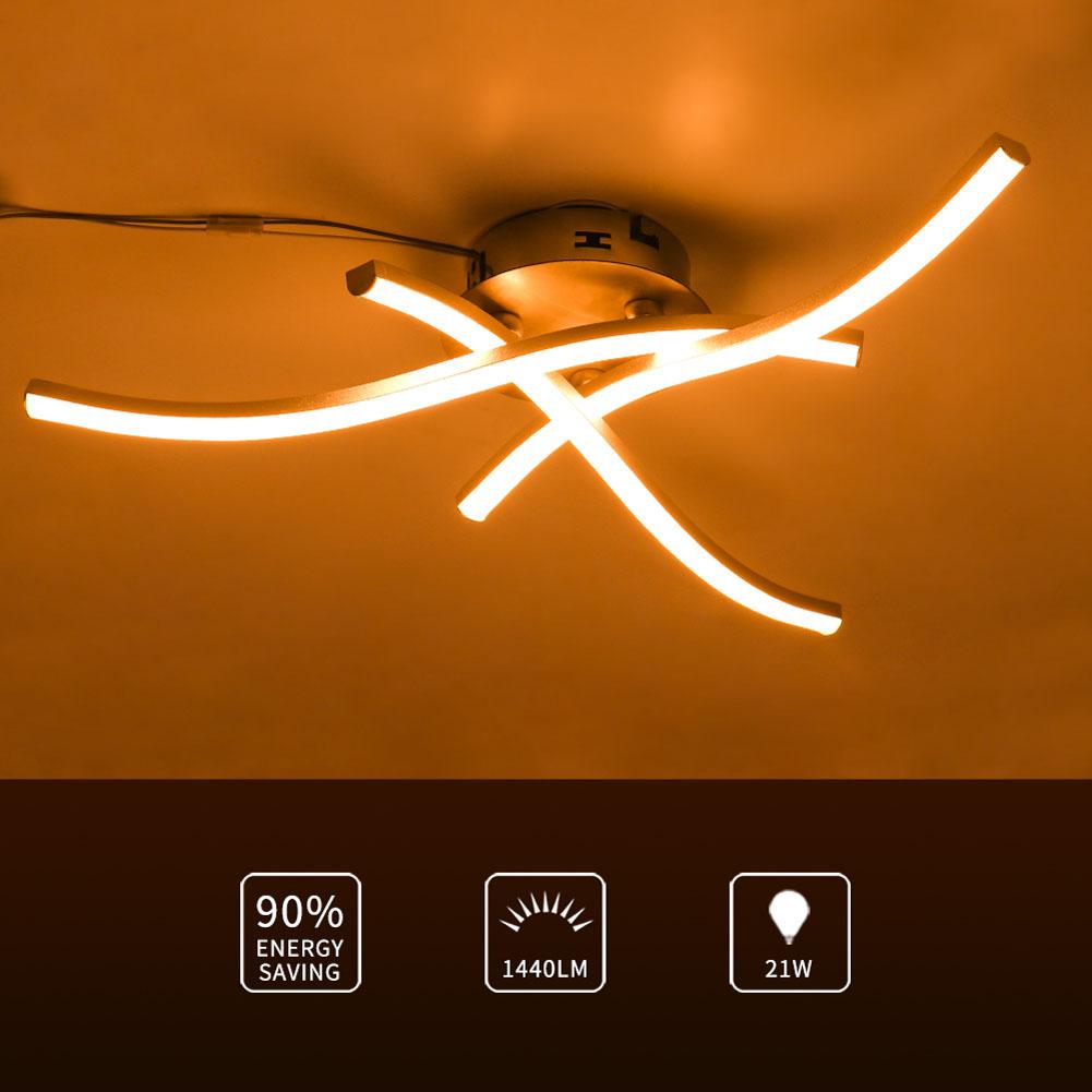 LED Forked Ceiling Light Lamp for Bedroom Balcony Living Room 85-265V