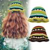 Knit Bucket Hat for Woman Breathable Multiple Color Weaving Wide Brim Bucket Hat Adult Teens Summer Fisherman Cap