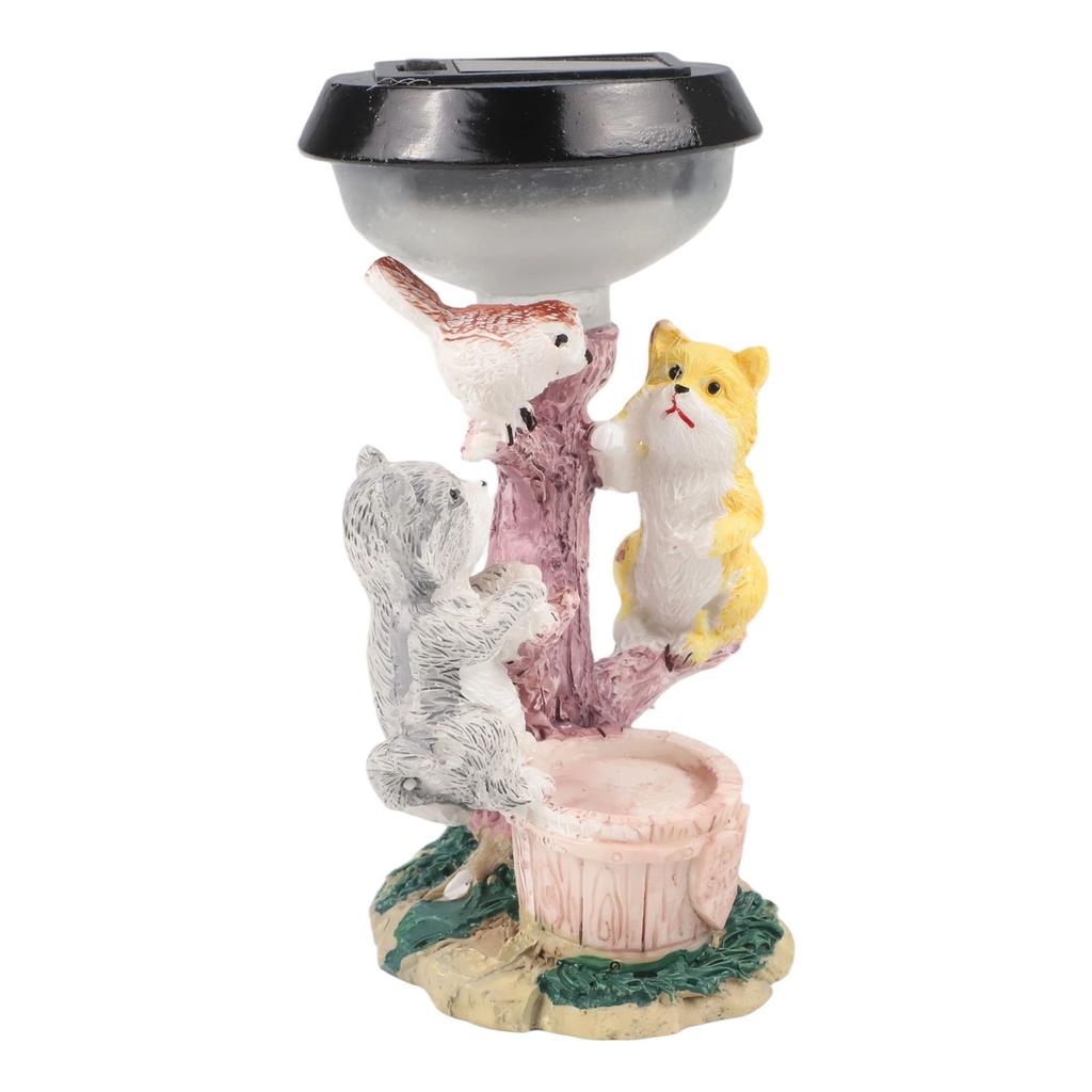 Resin Solar Animal Statue Light for Outdoor Garden Decor Solar Powered LED Lamp with Waterproof IP65 Rating for Yard and Patio